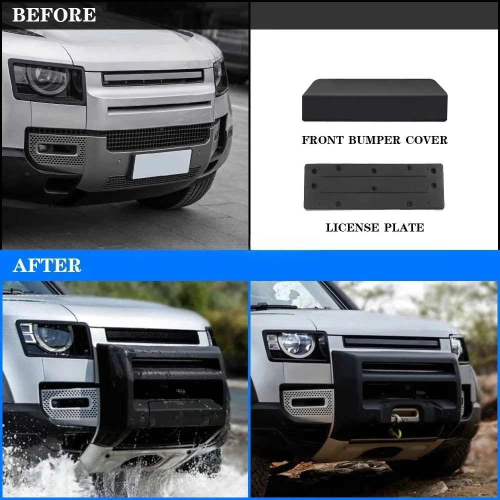For Defender 2020- Front Bumper Guard  Bumper Center Cover a Frame protection bar VPLEP0385